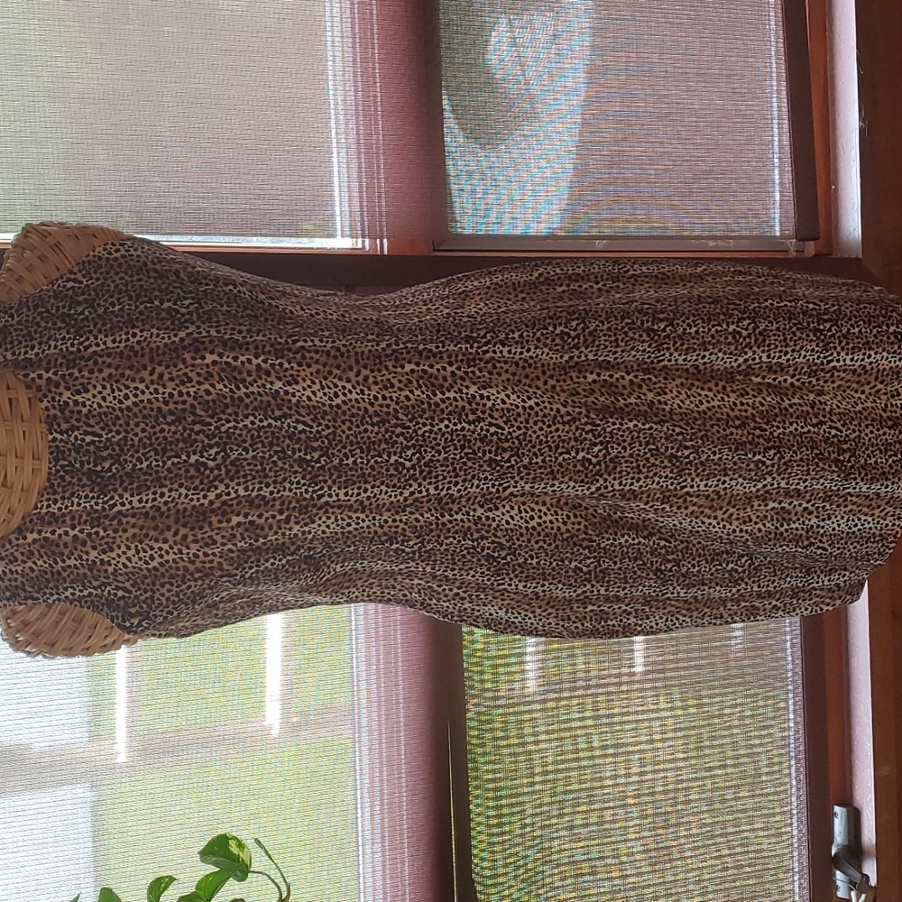 Animal print silk dress